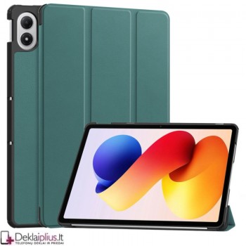Dirbtinės odos atverčiamas dėklas - žalias (Xiaomi Redmi Pad 2 Pro) Dirbtinės odos atverčiamas dėklas - žalias (Xiaomi Redmi Pad 2 Pro)